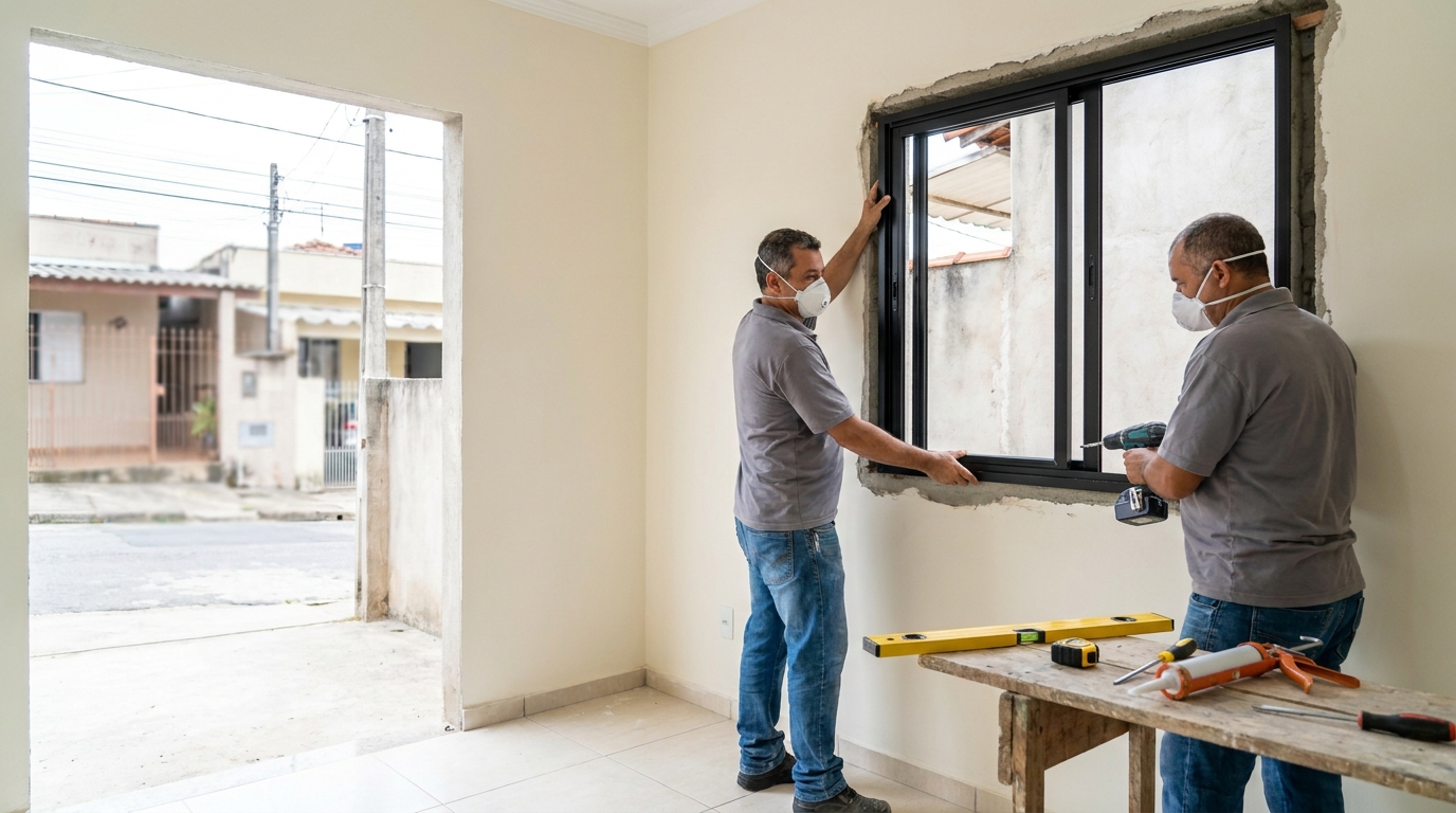 Esquadria de alumínio preta em Vila Velha-ES